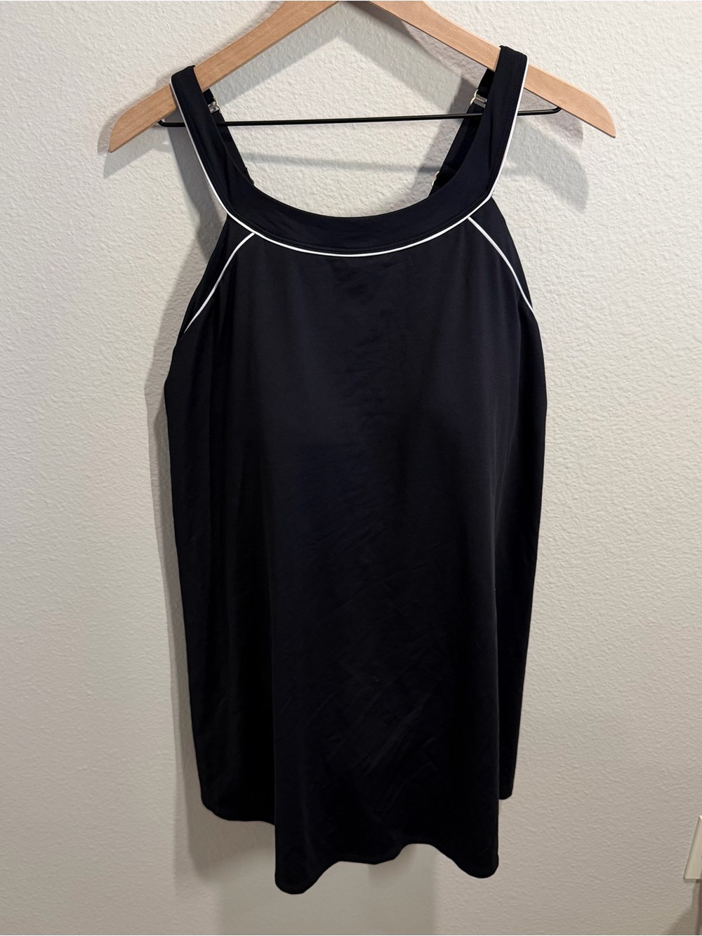 NWT Lands End High Neck One Piece Swim Dress 20w